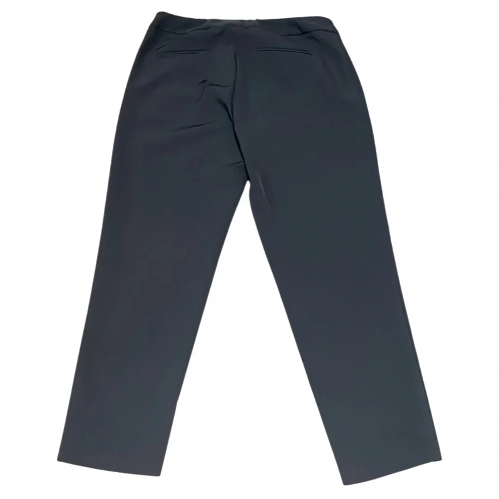 Zac & Rachel pants tapered leg Gray Zippered pockets Pull on Womens 6P Casual